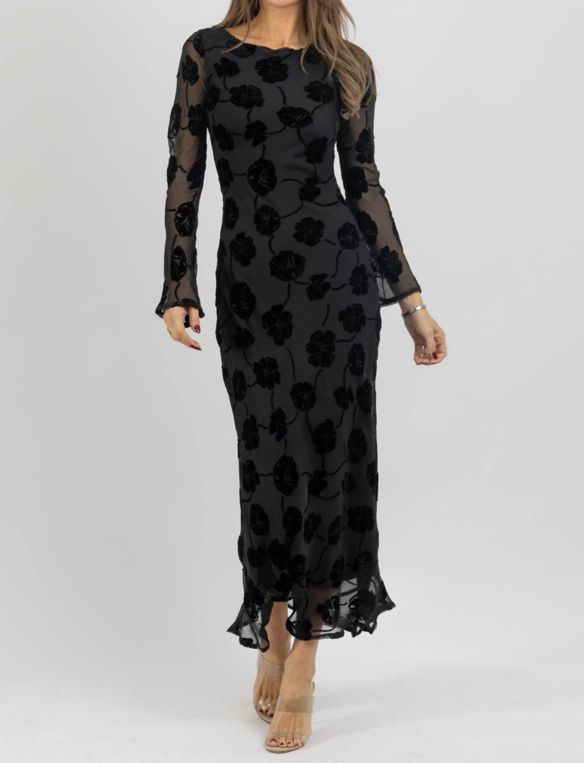 Sofie The Label - GEORGIE BURNOUT VELVET DRESS
