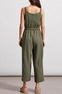 Tribal - Cotton Button Front Jumpsuit