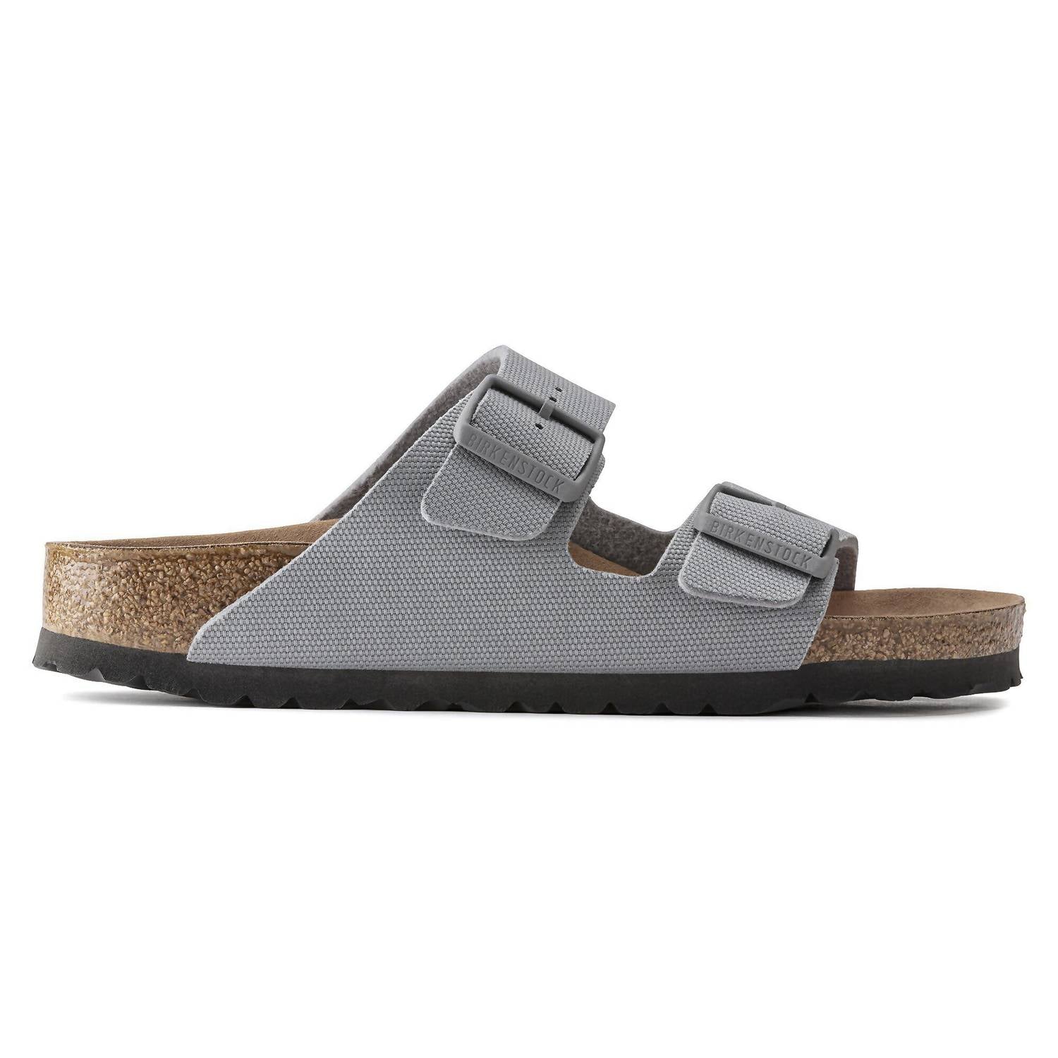 BIRKENSTOCK Men's Arizona Rivet Logo Textile Sandals in stone coin - men's sandal - alternate view