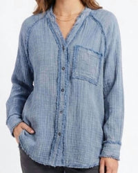 En Creme - Kelly Crinkle Long Sleeve Tunic Top