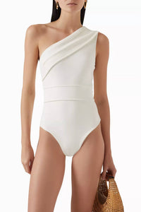 Haight - Maria Crepe One Shoulder One Piece Swimsuit