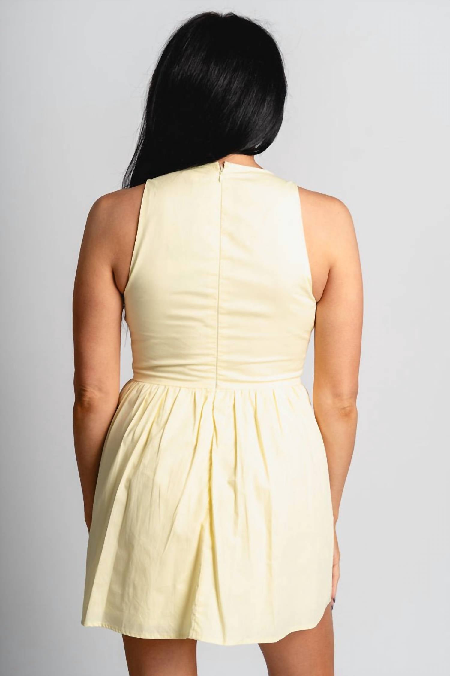 Lelis - Open Front Sleeveless Mini Dress
