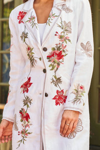Paparazzi - Embroidered Slub Coat