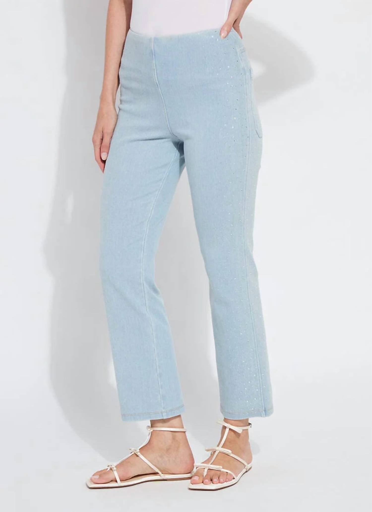 Lysse - Crystal Embellished Ankle Babyboot Jeans