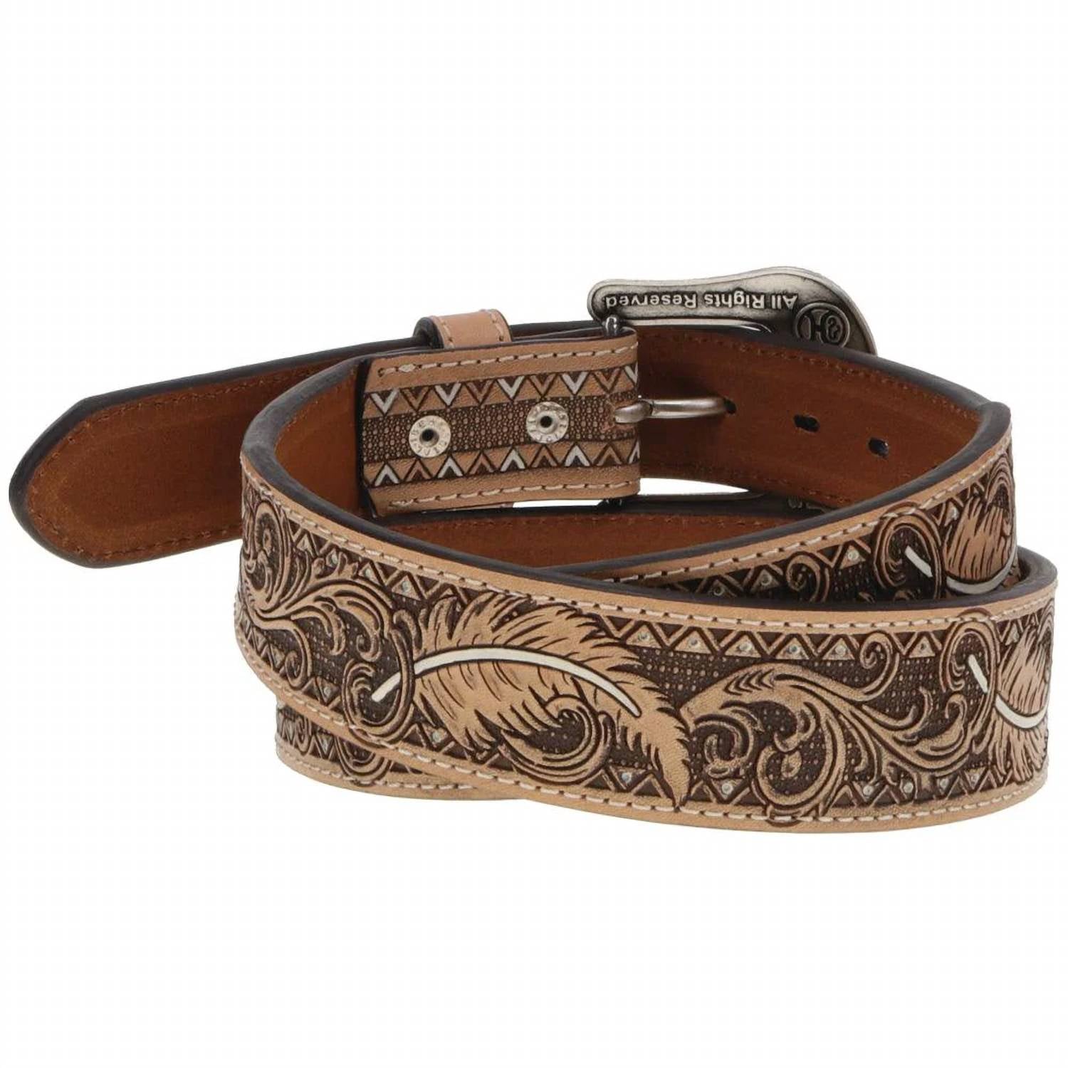 Hooey - Men's War Paint Filigree Embossed Belt