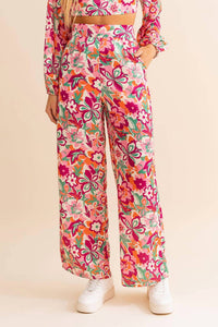 Le Lis - Painted Petals Wide Leg Trousers