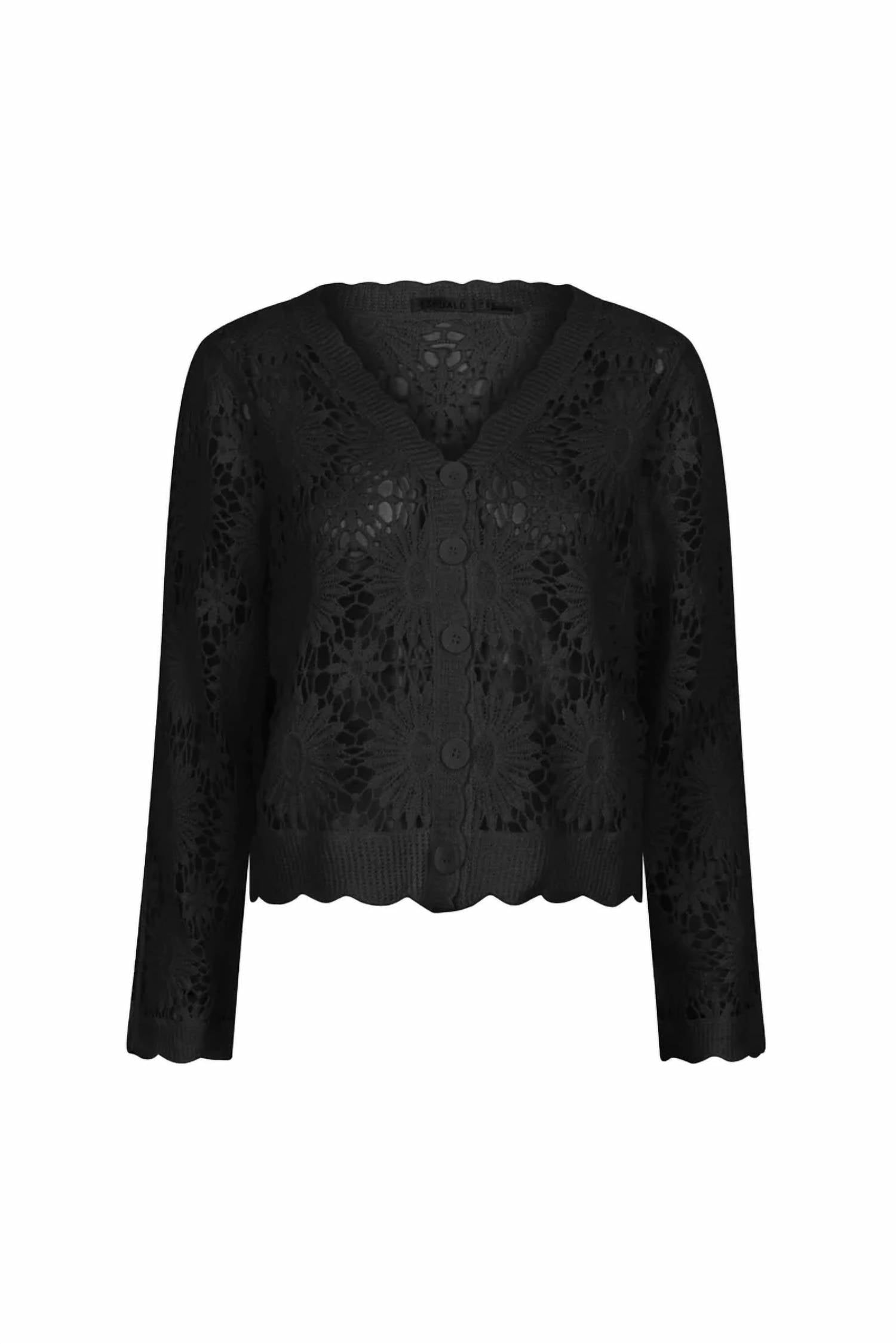 Esqualo - Women's Caya Crochet Floral Cardigan