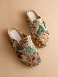 Oasis Society - Women's Toni Floral Tapestry Studded Buckle Clog