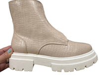 Cozy Girl Women's Jupiter Croco Ankle Boots in tan - women's shoe