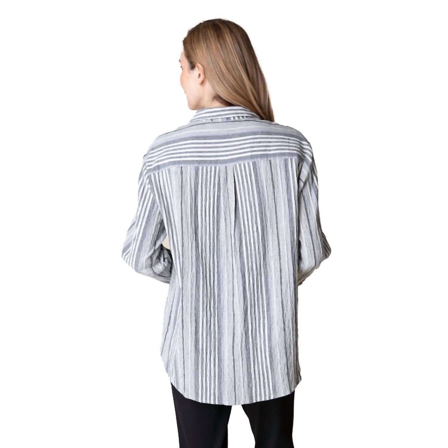 Habitat - Striped Textured Button-front Shirt