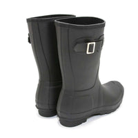 HUNTER Women's Original Short Rain Boots in black 1 - women's shoe - detail view