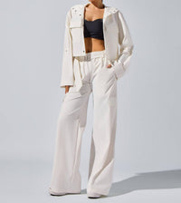 HEROINE SPORT Ava Cropped Jacket in white - women's jacket - detail view