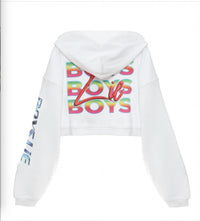 BOYS LIE Gotta Jet Alex Zip Up Hoodies in white - women's top - view 4