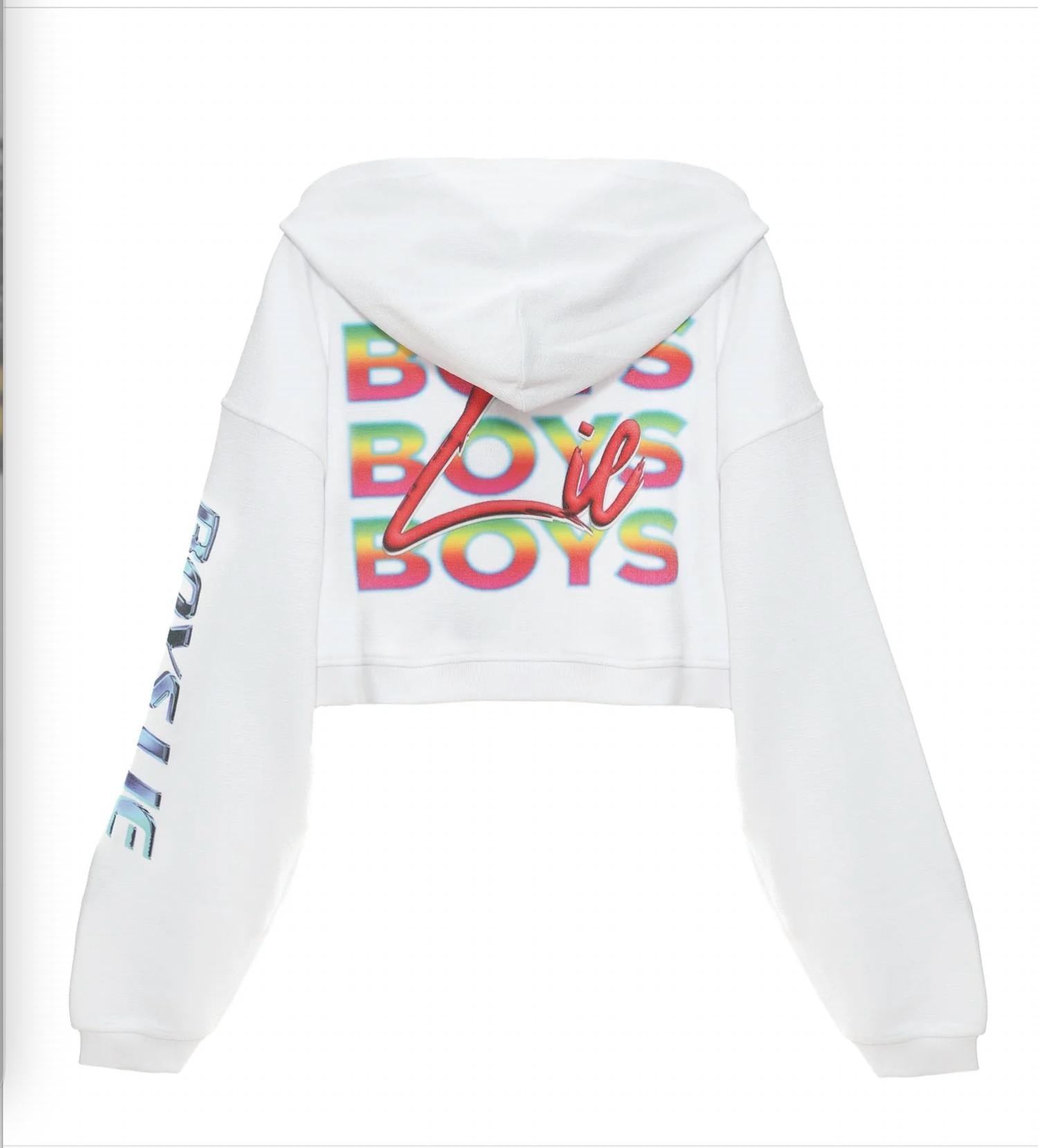 BOYS LIE Gotta Jet Alex Zip Up Hoodies in white - women's top - view 4