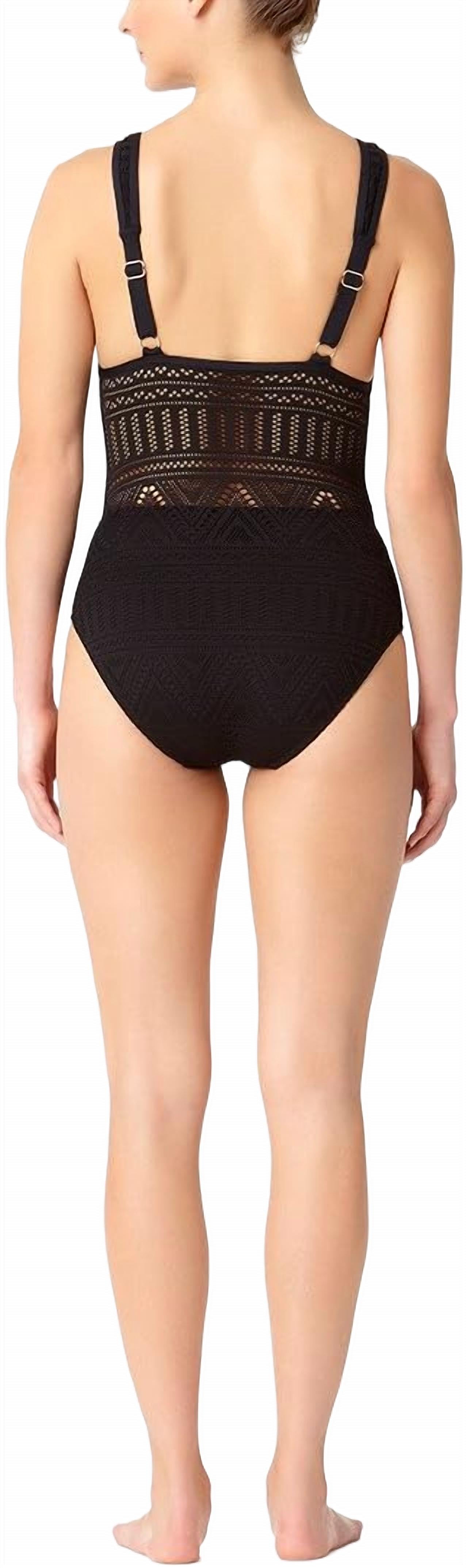 Anne Cole - Plunge Crochet Swimsuit