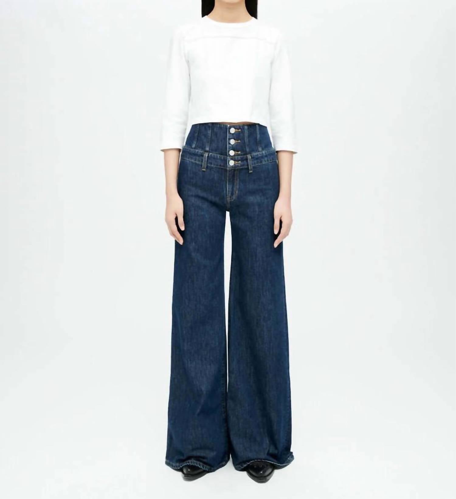Re/Done - Cropped Varsity Long Sleeve Tee