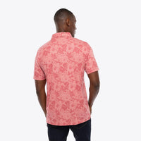 TravisMathew Cactus Fruit Polo in dusty rose - men's shirt - detail view
