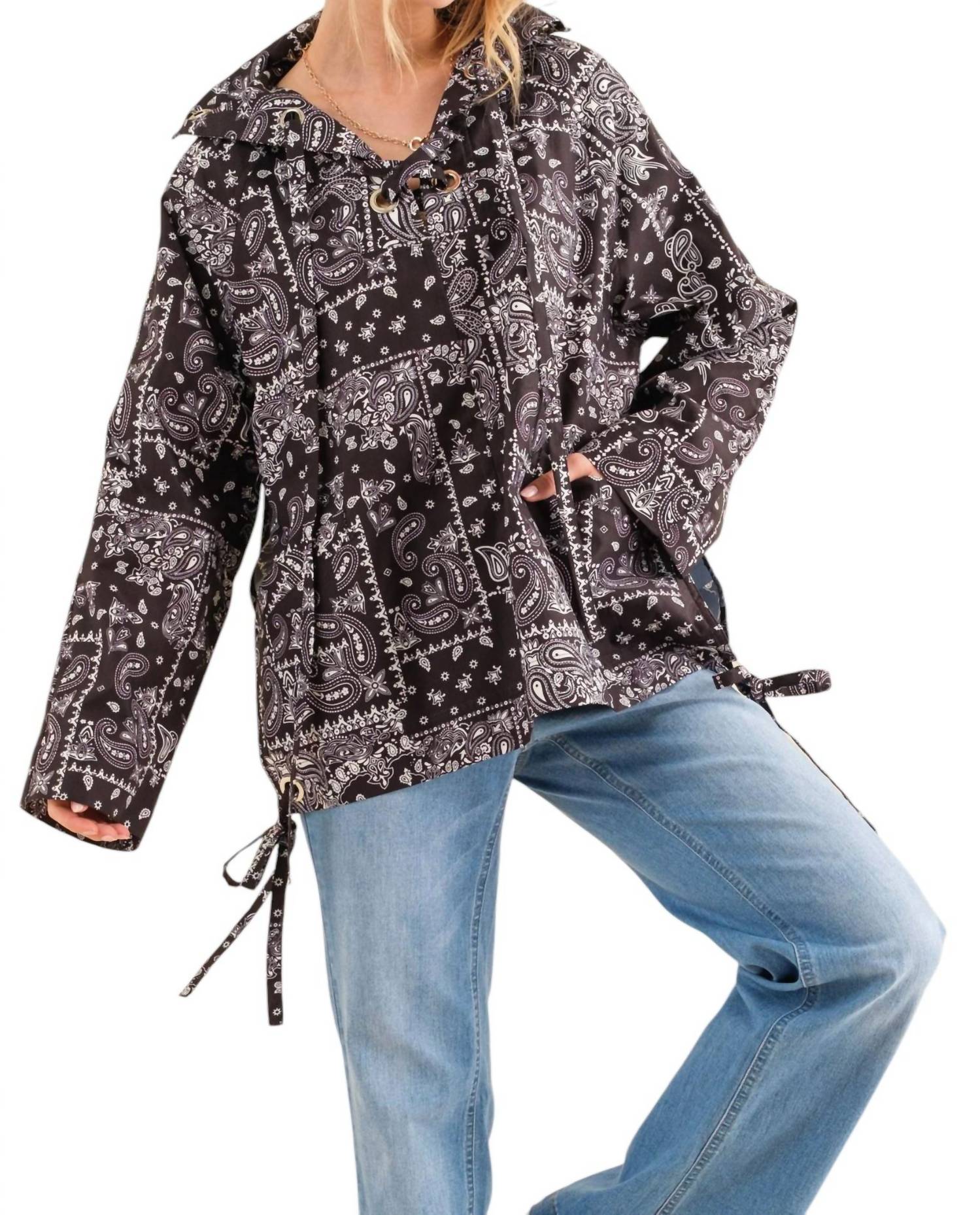 And The Why - Say We Can Bandana Print Windbreaker Jacket