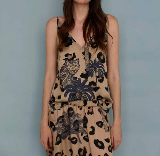 Las Sureñas - Silk Animal Print Tank Top