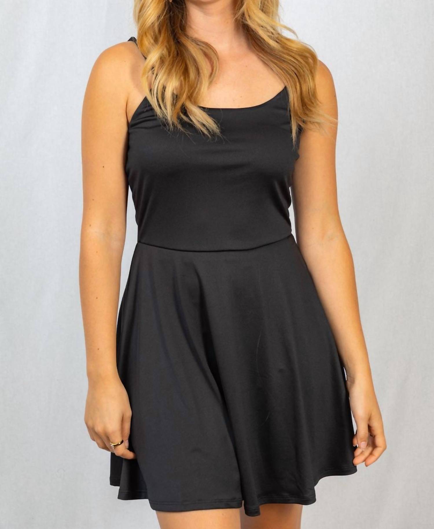 White Birch - Spaghetti Strap Dress With Shorts