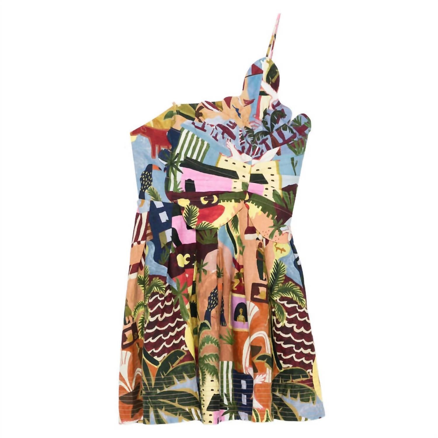 Farm Rio - TROPICAL PAINTING MINI DRESS