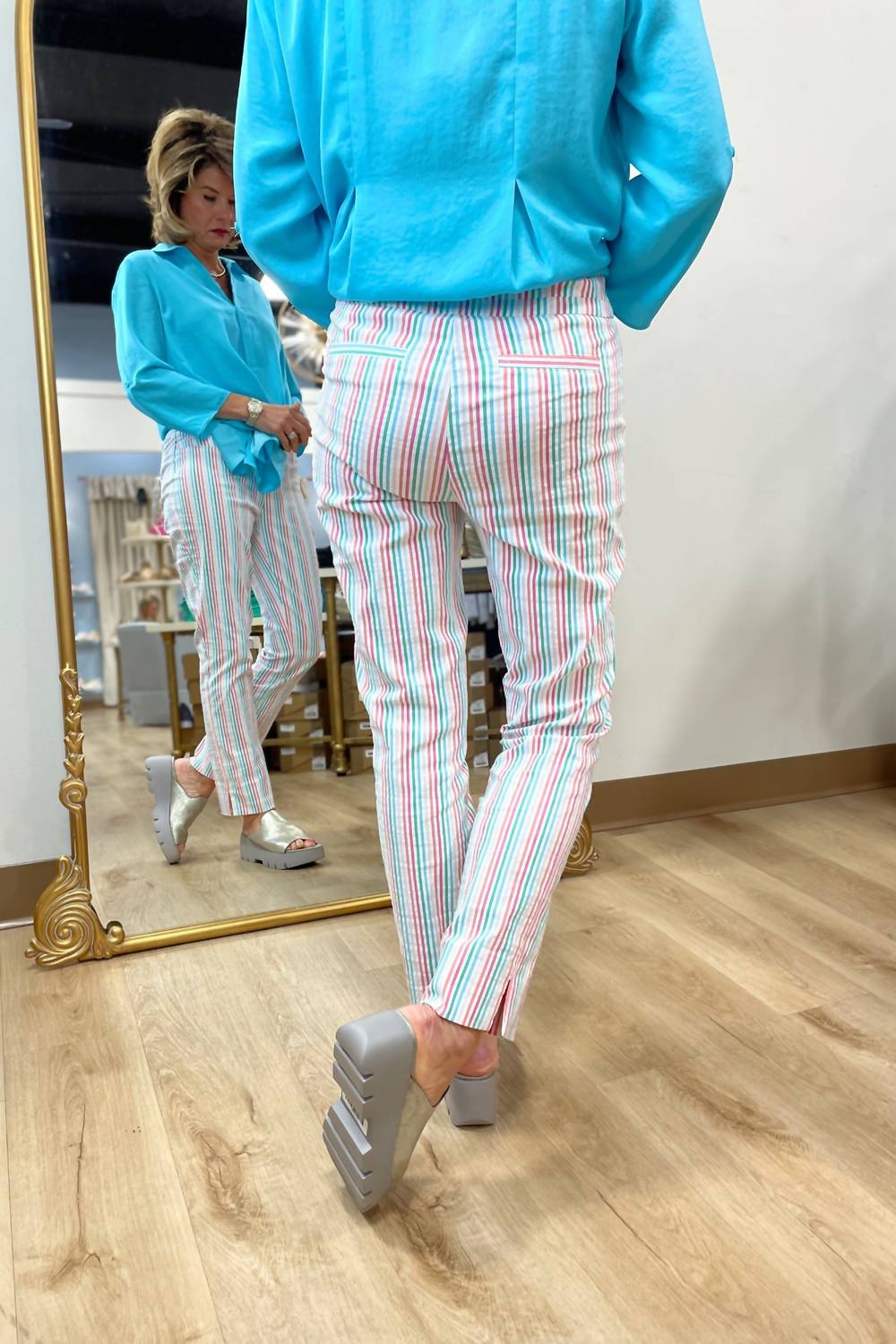 Renuar - Woven Stripe Pant