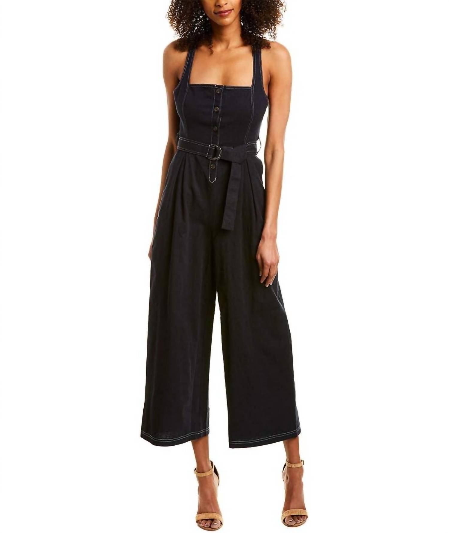 ASTR Warwick Jumpsuit in navy - women's pants