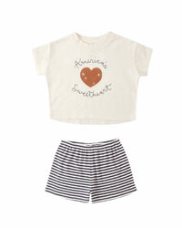 Rylee + Cru - Girls Boxy Tee/ Pointelle Short