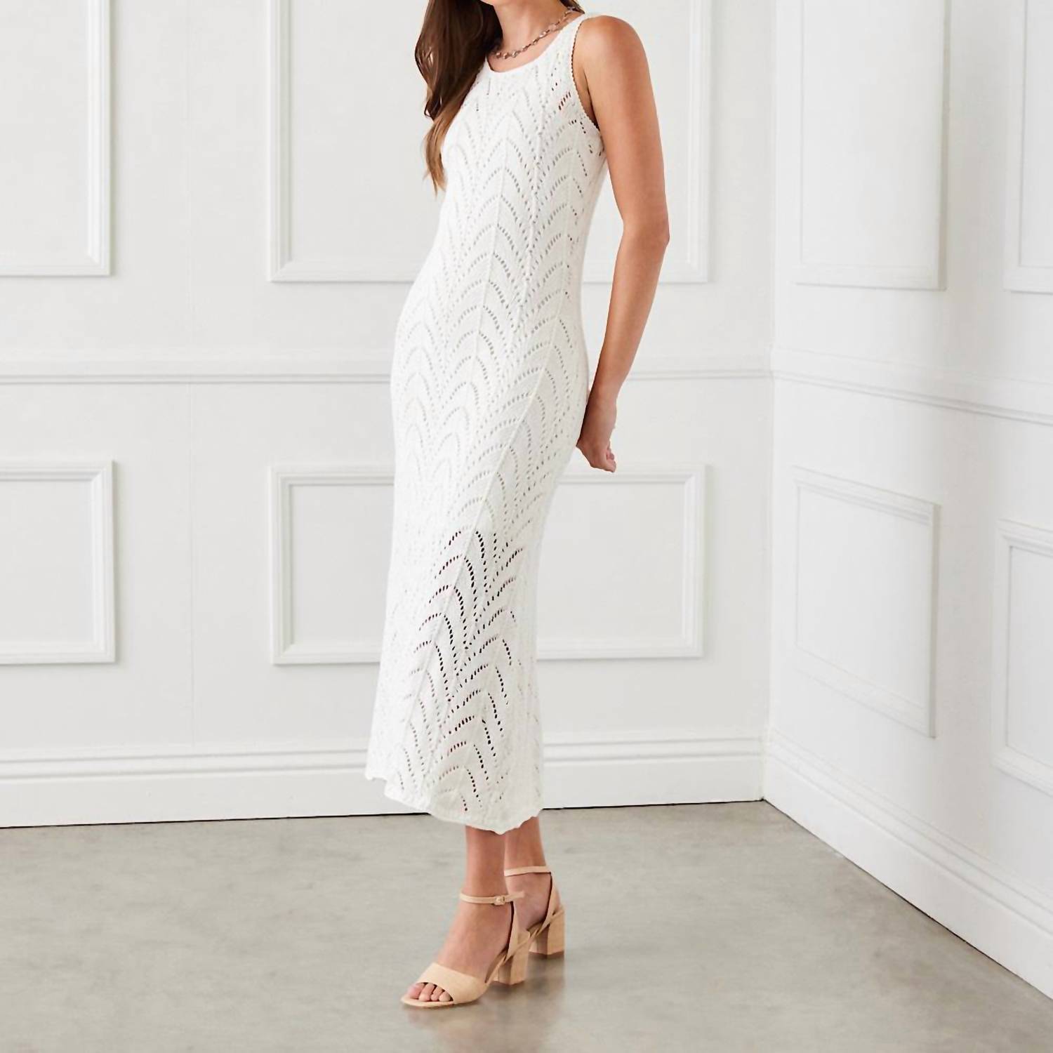 Karen Kane - Women's Sleeveless Crochet Midi Dress