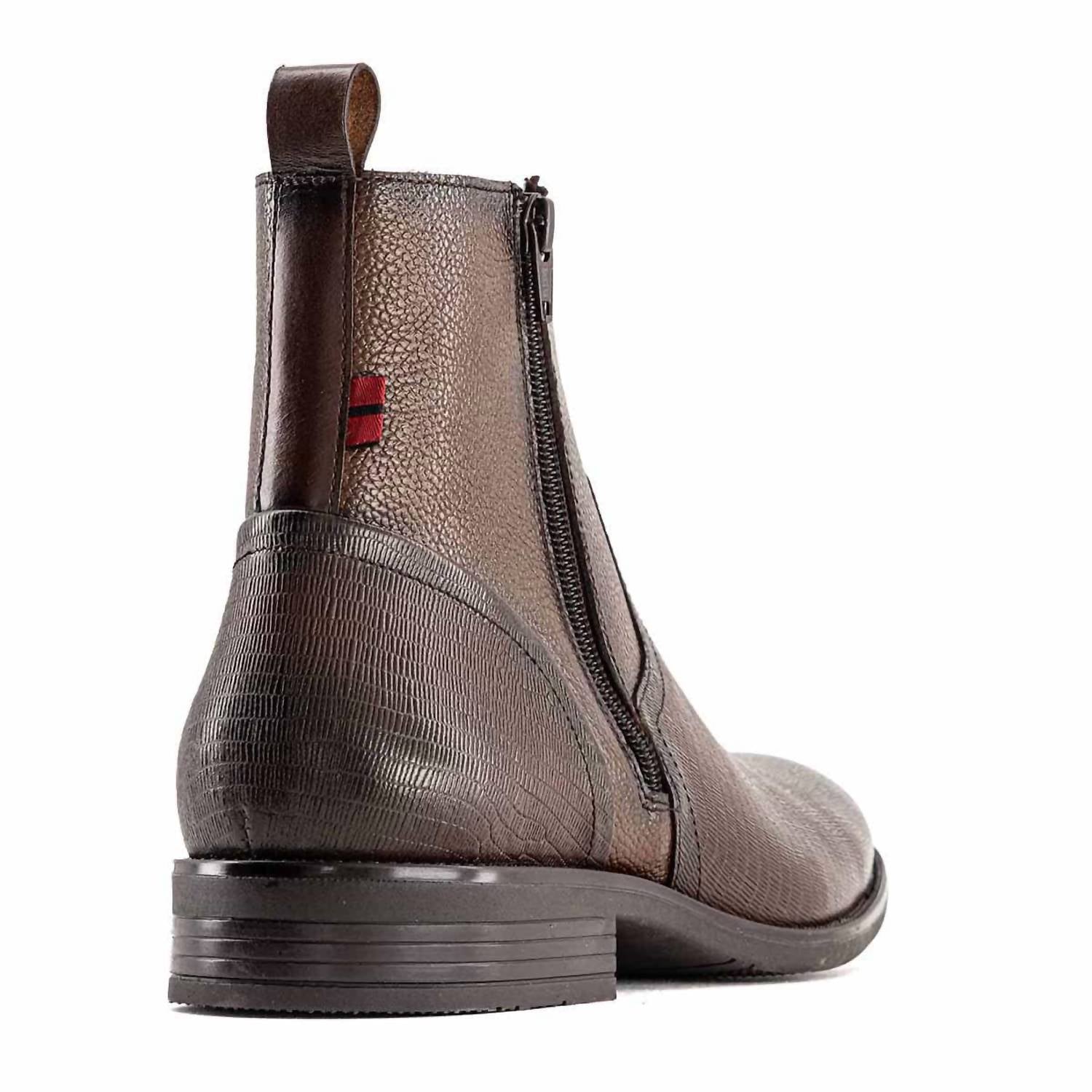 Andrea - Men's Leather Side Zipper Booties