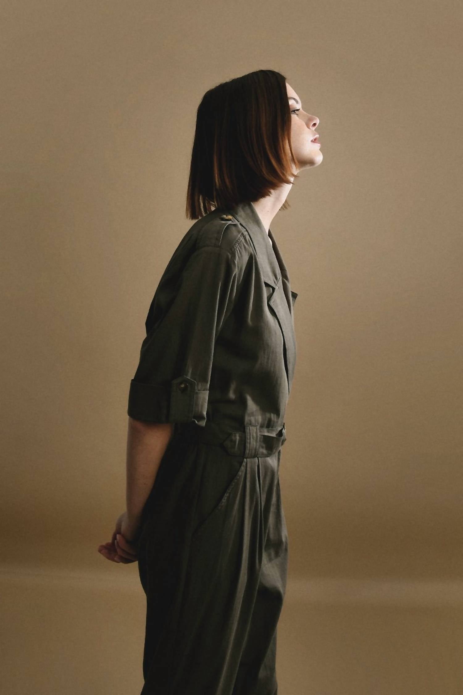 LADIES WOVEN JUMPSUIT
