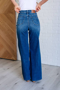 Judy Blue - Women's High Rise Tummy Control Retro Wide Leg Jeans