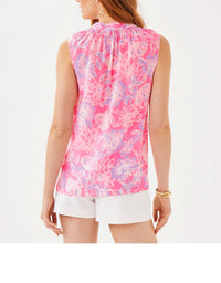 Lilly Pulitzer Elsa Sleeveless Top in zen garden - women's blouse - alternate view