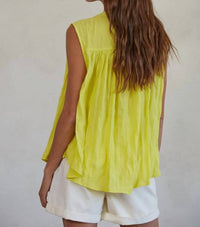 By Together - Button Down Shirring Top