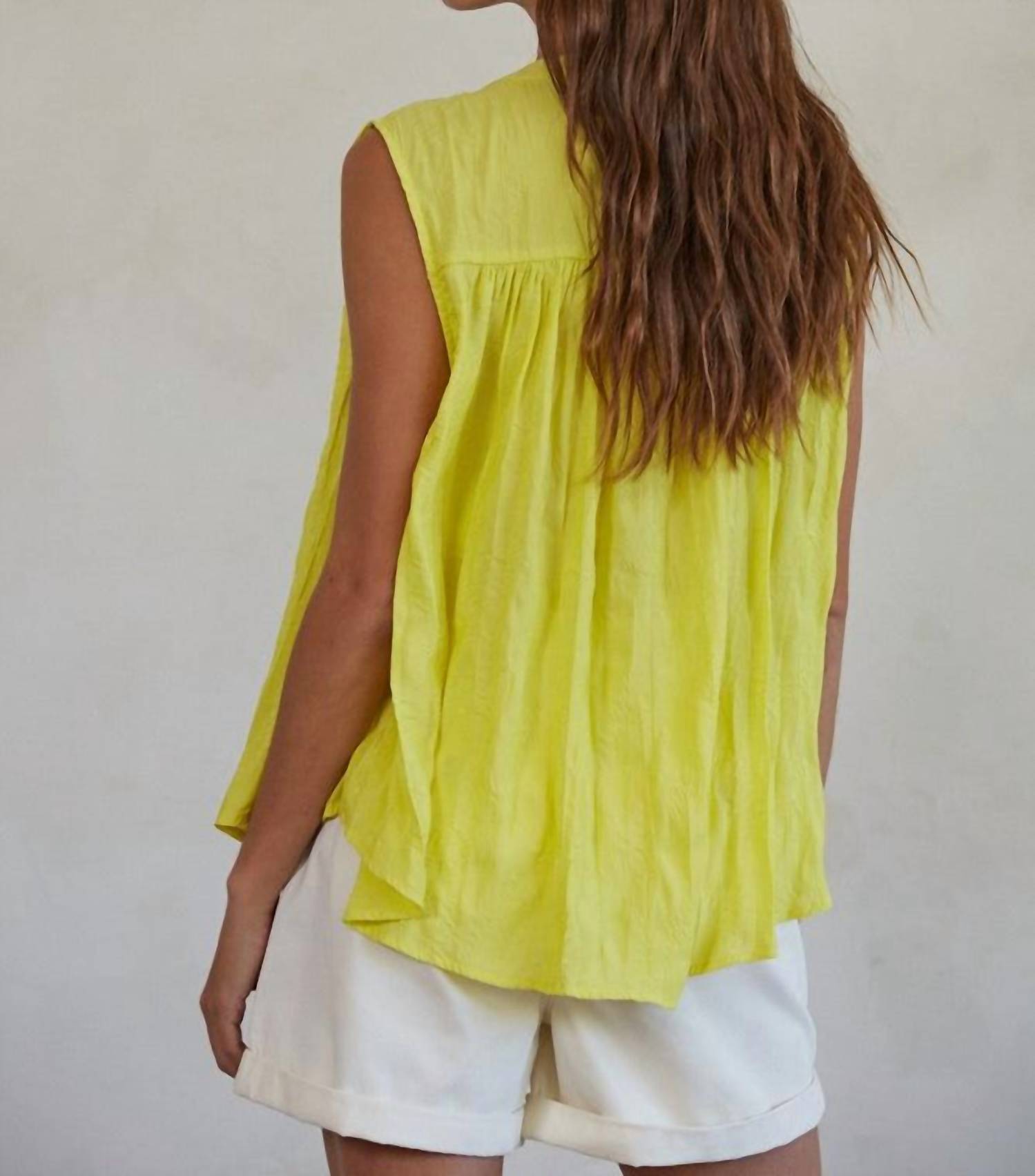 By Together - Button Down Shirring Top