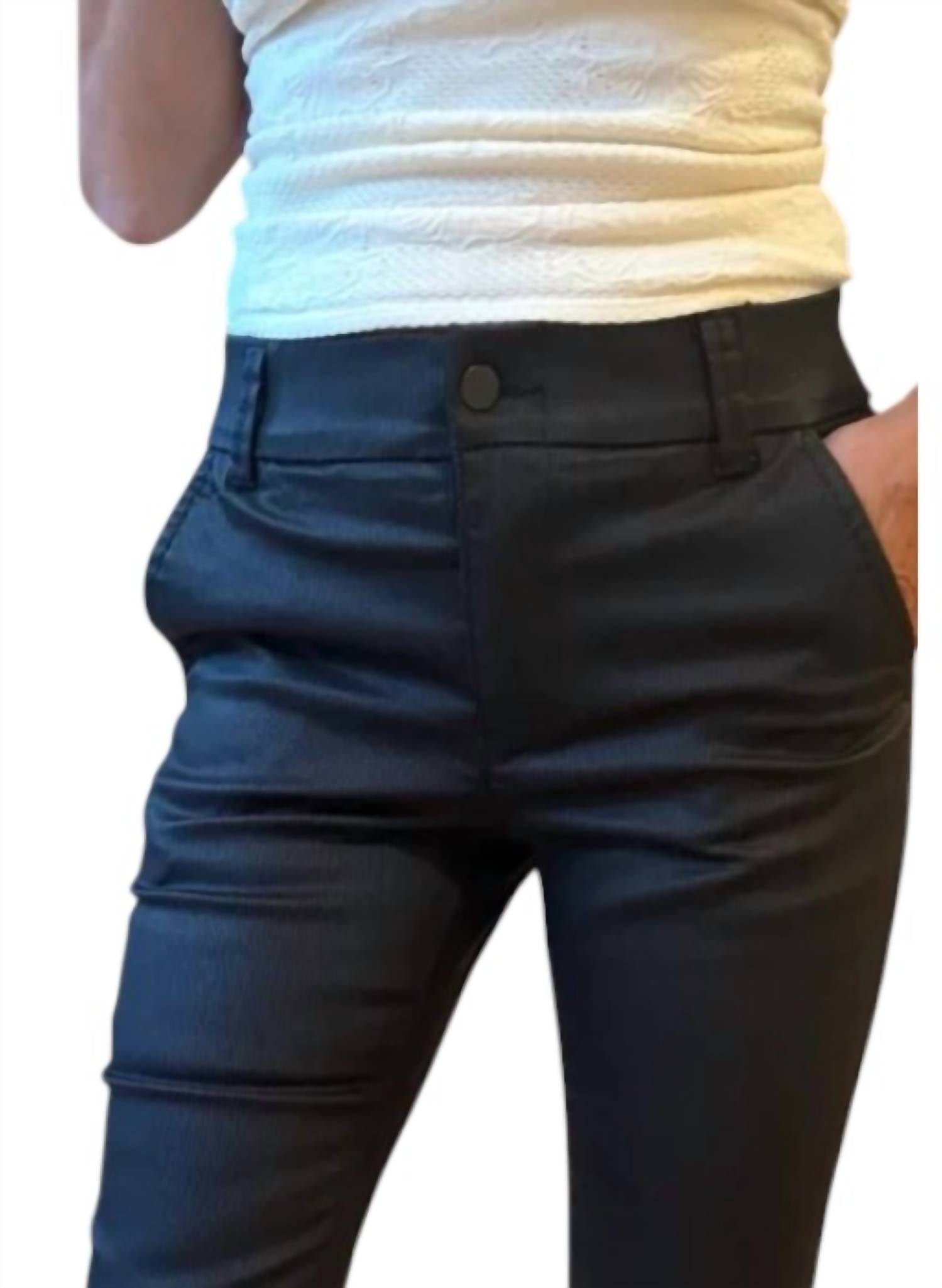 BEVY FLOG Mona Flared Bottom Pant in black - women's pants - detail view