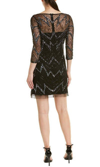 Aidan Mattox - Women's Illusion Embellished Mesh Dress