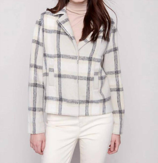 Charlie B - Lurex Plaid Short Jacket