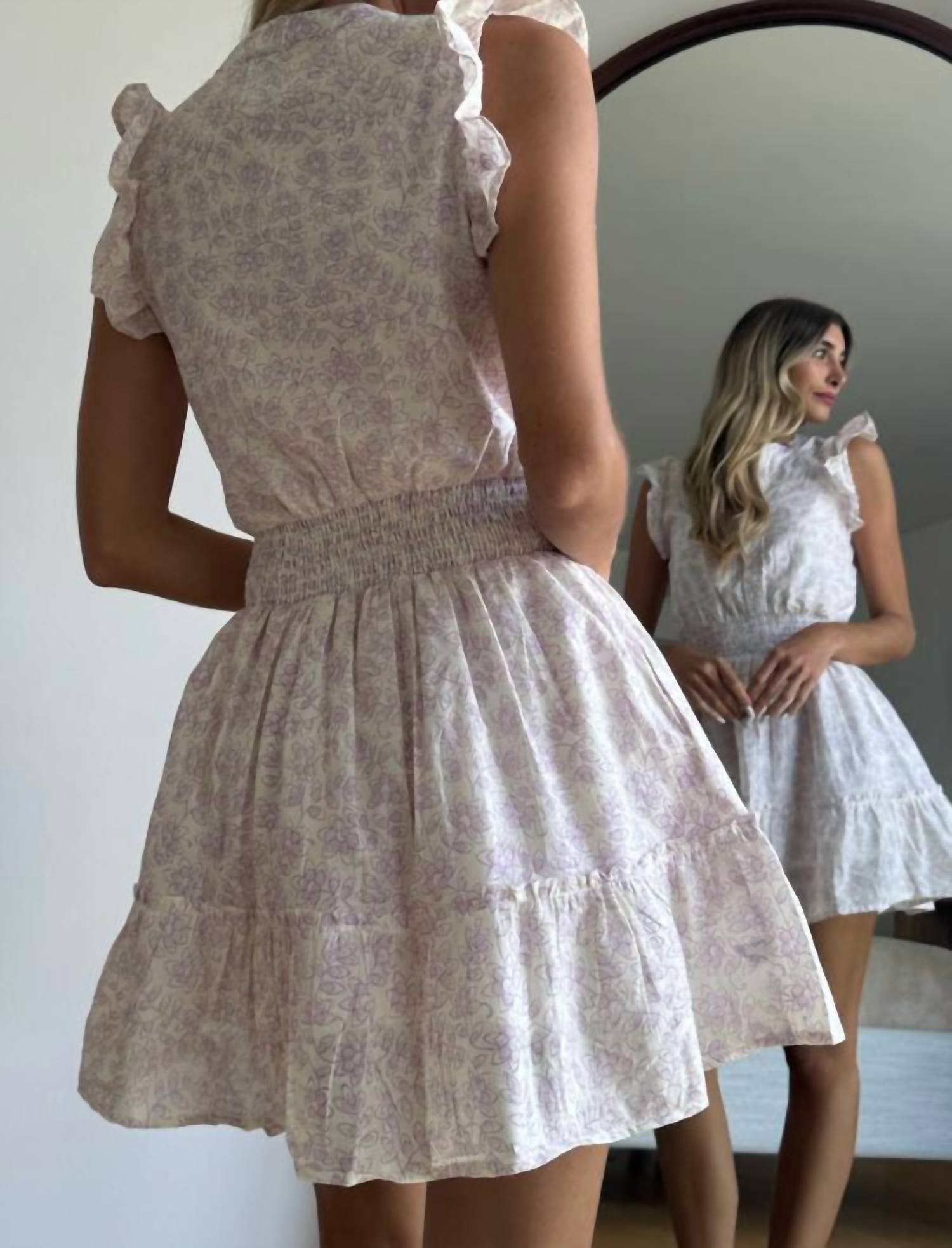 Mint - Flutter Sleeve Mini Dress