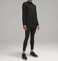 lululemon Swiftly Relaxed Long-length Half Zip Sweatshirt in black - women's long sleeve top - alternate view