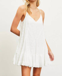 Mustard Seed - Gingham Eyelet Dress