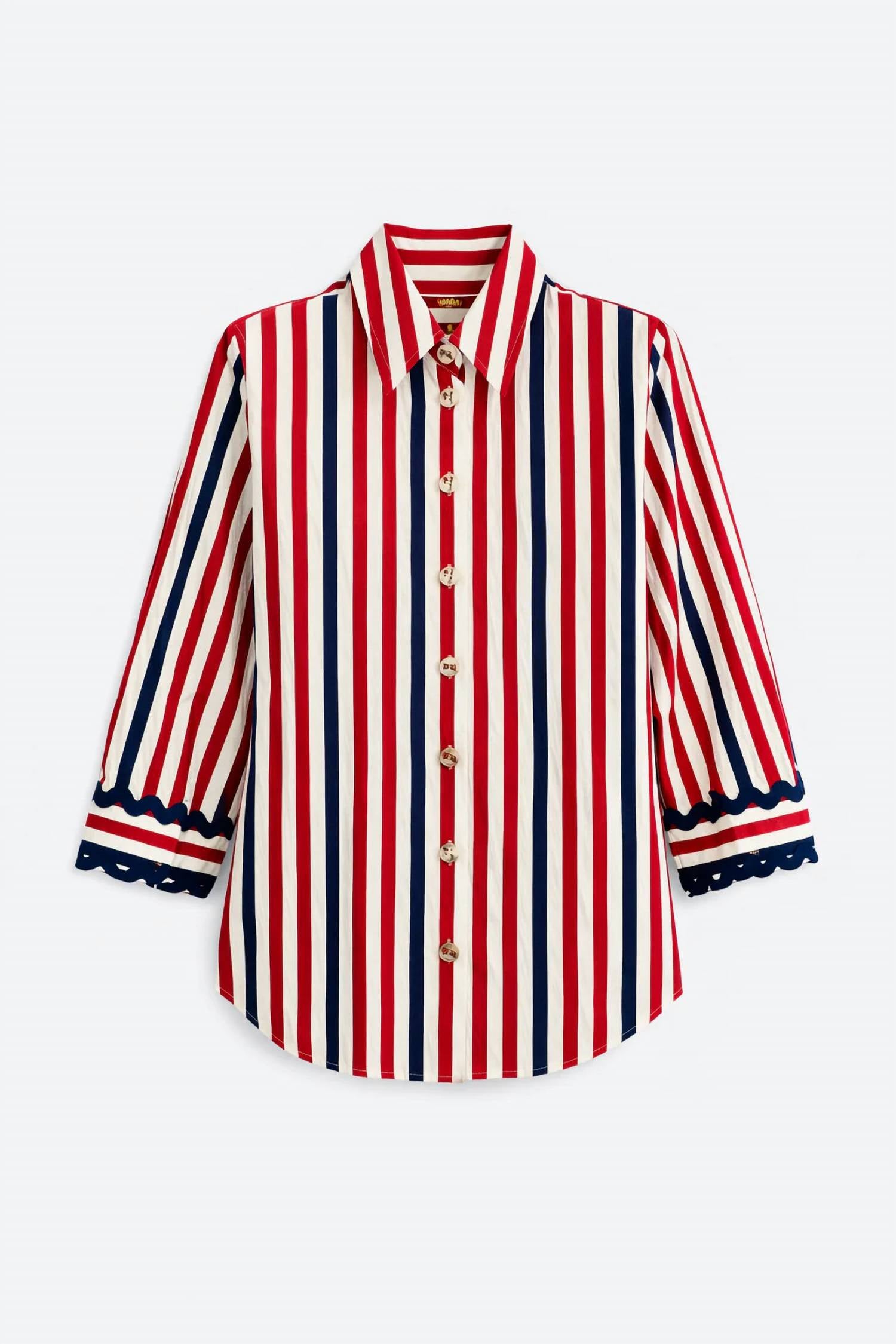 Vilagallo - Buttoned Down Striped Shirt