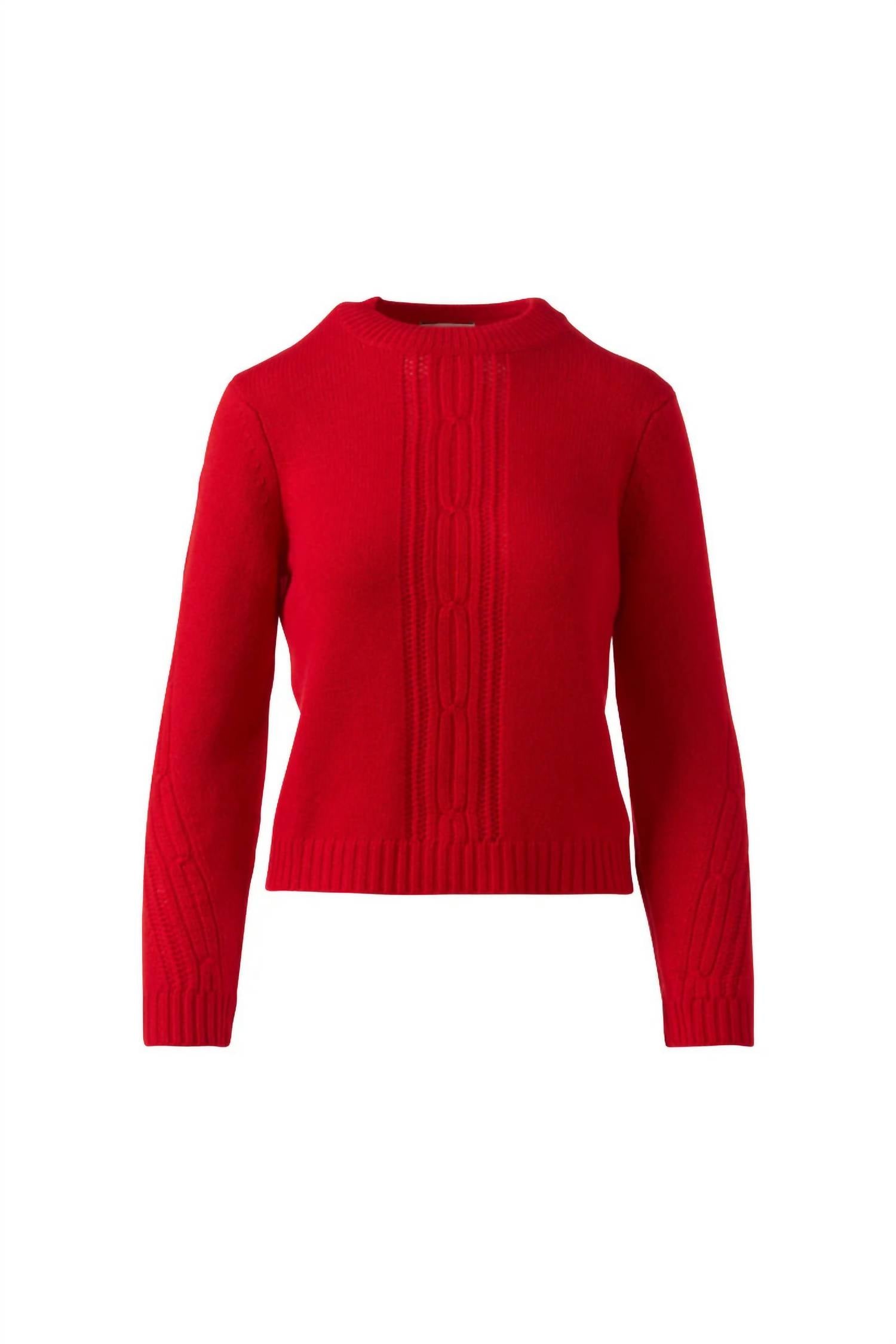 Kinross - Women's Placed Cable Crew Neckk Sweater