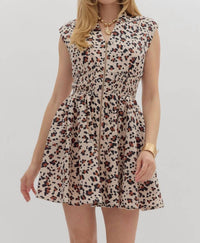 Entro - Pattern V Neck Dress