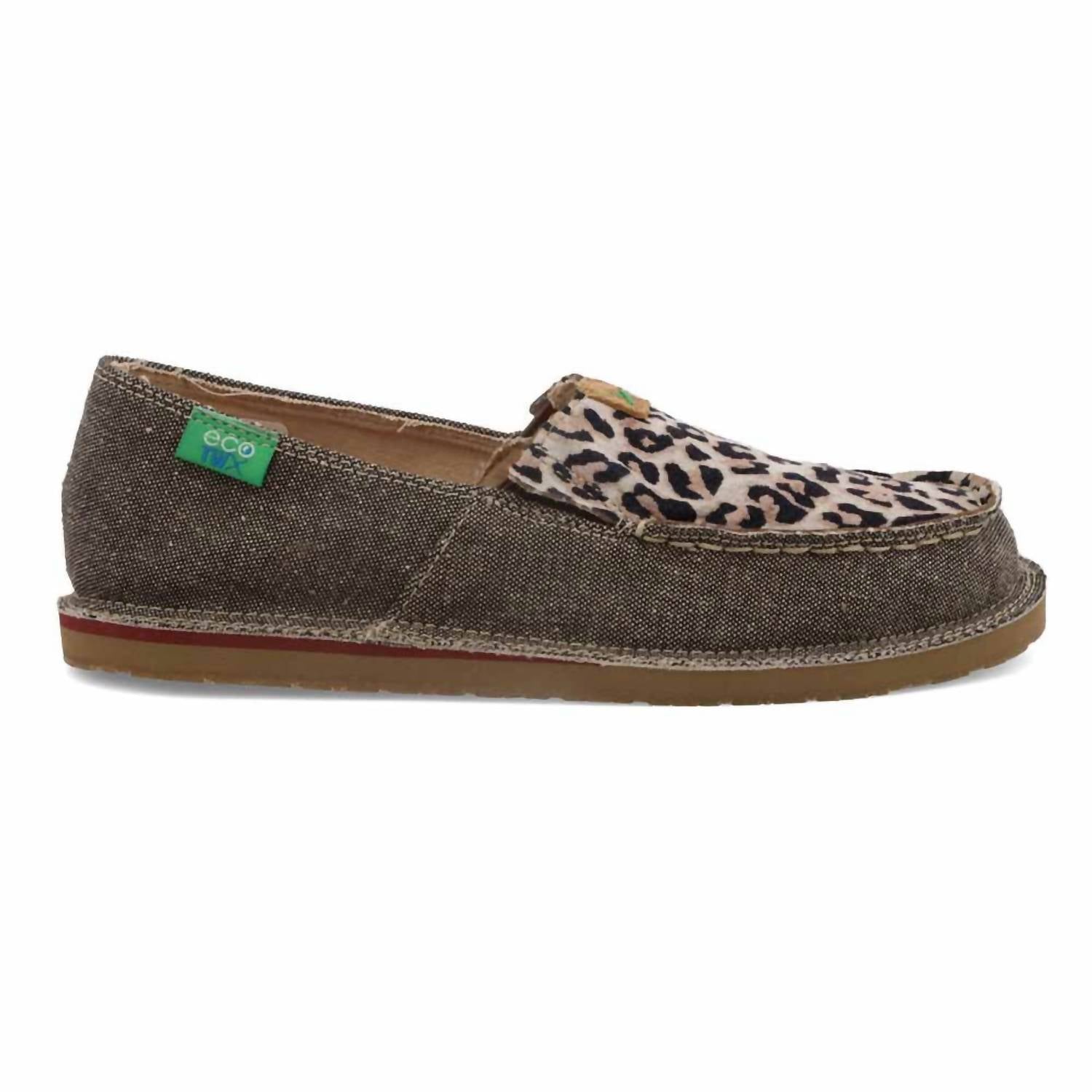 TWISTED X Women's Slip-on Loafers in dust leopard - women's flats - alternate view