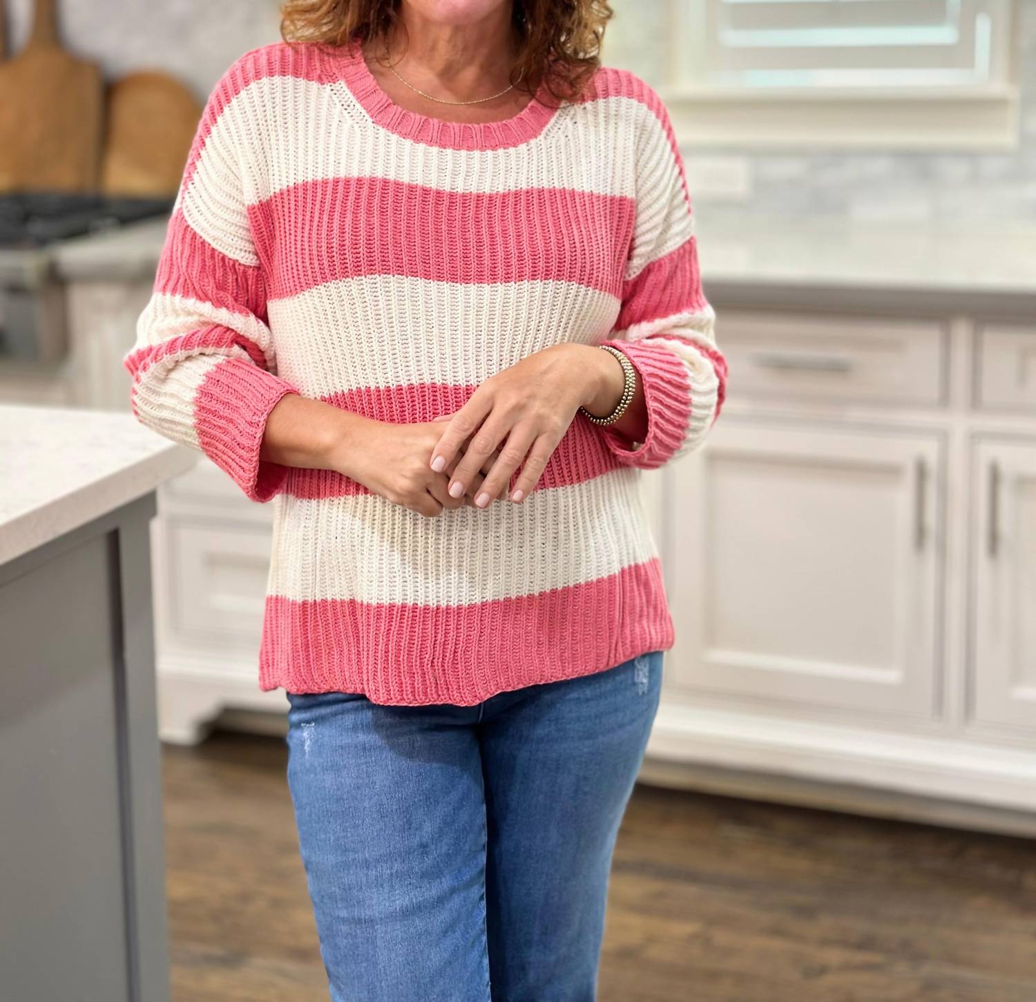 Wooden Ships - Foster Striped Crew Cotton Sweater