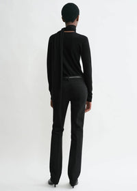 TOTEME Low Waist Slim Trousers in black - women's pants - detail view