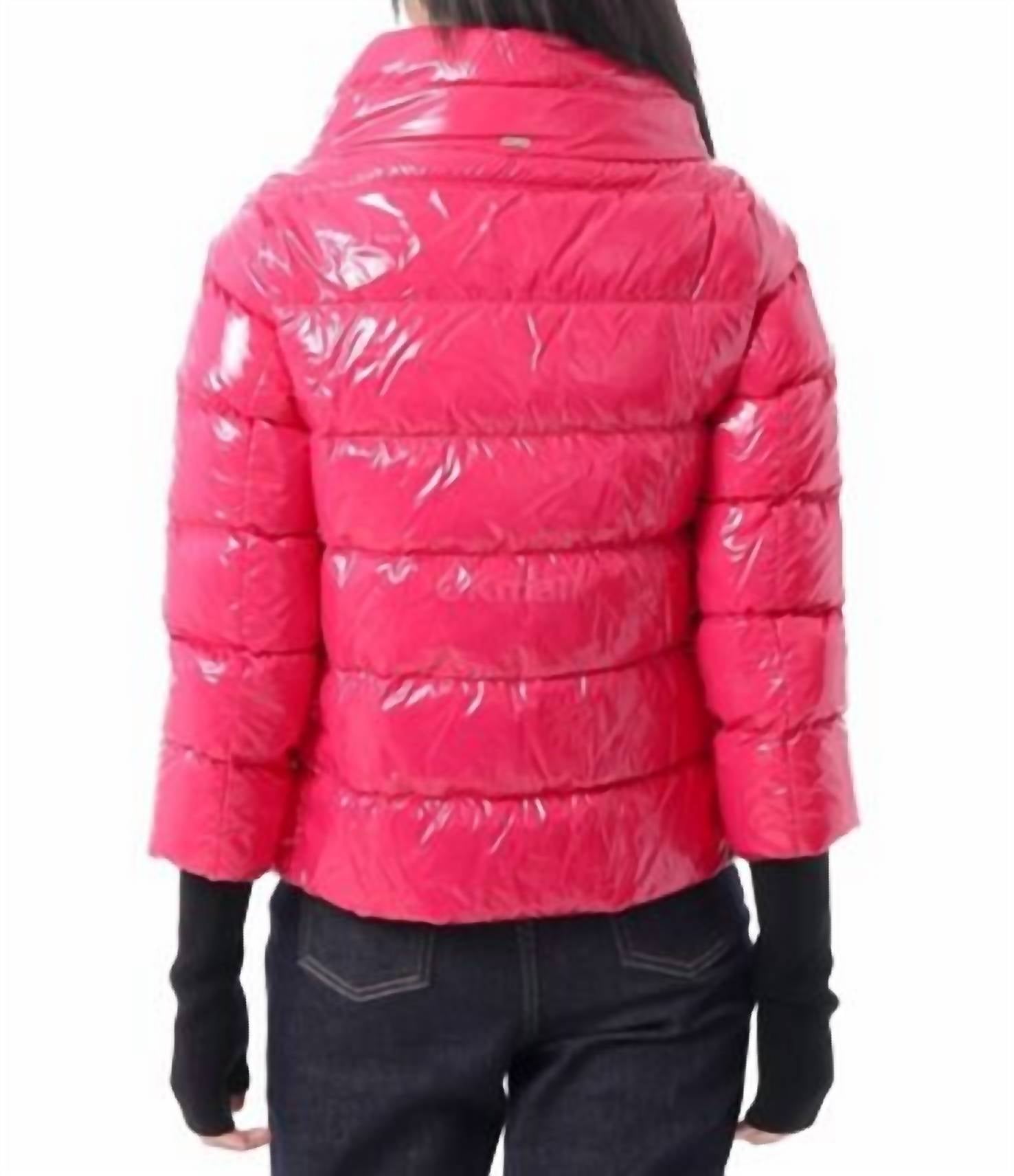 Herno - Glossy Effect Fabric Cape Jacket