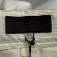 Stouls Women's Lilou High Rise Lamb Leather Wide Leg Pants in white - women's pants - view 6