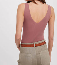 Wishlist - Ribbed Knit Sleeveless Bodysuit